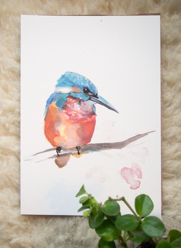 // aanblik van ijsvogel / bezorgt menige vis / kou…
